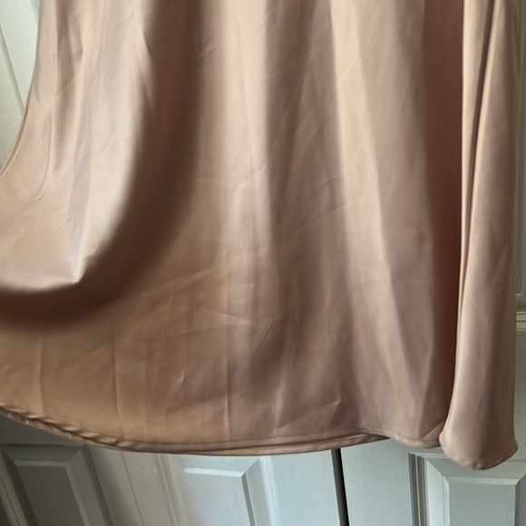 H&M dusty rose midi aline skirt size L - Picture 2 of 5